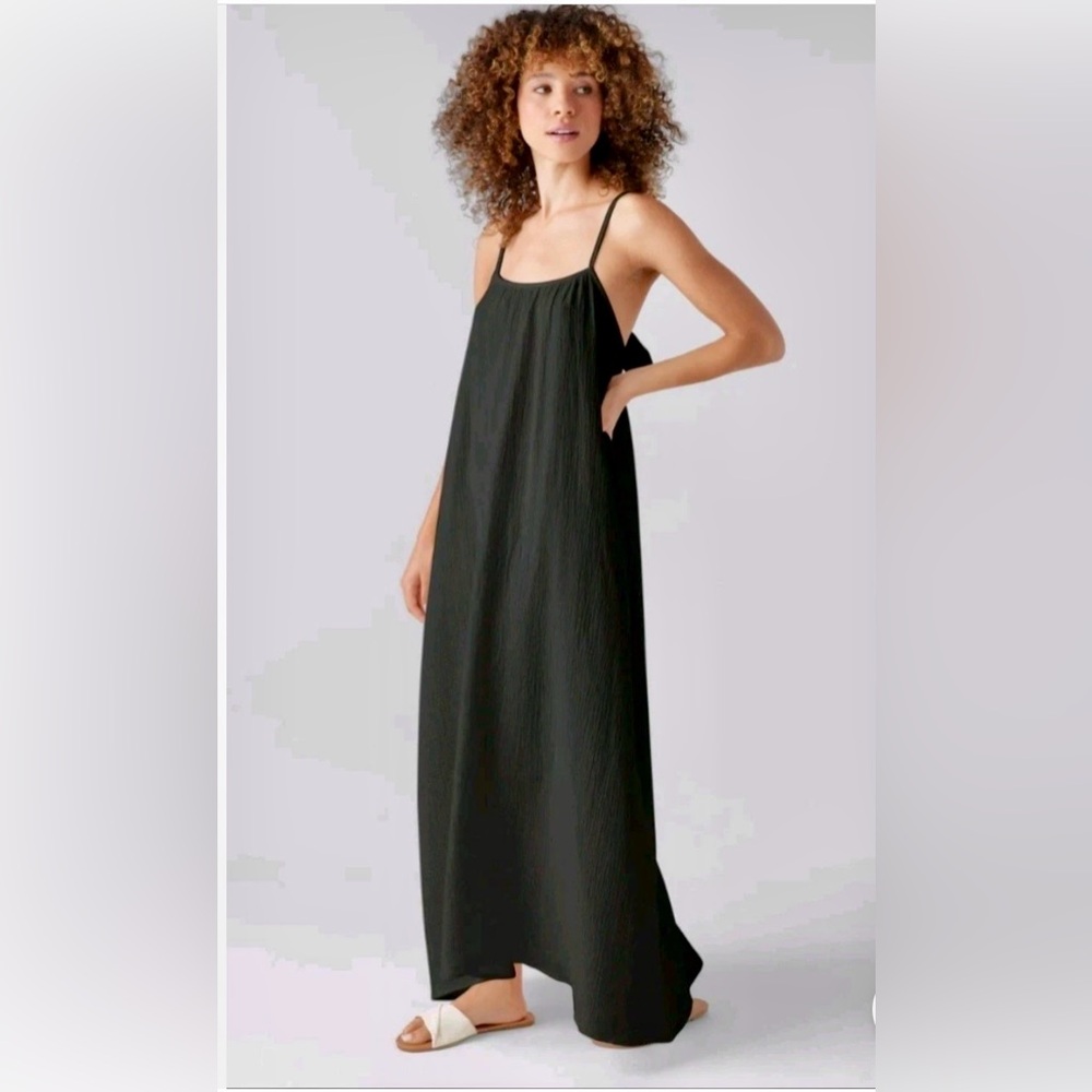NWT Sol Angeles Gauzy Maxi Dress Women’s Cotton Travel Beach Resortwear Size M/L